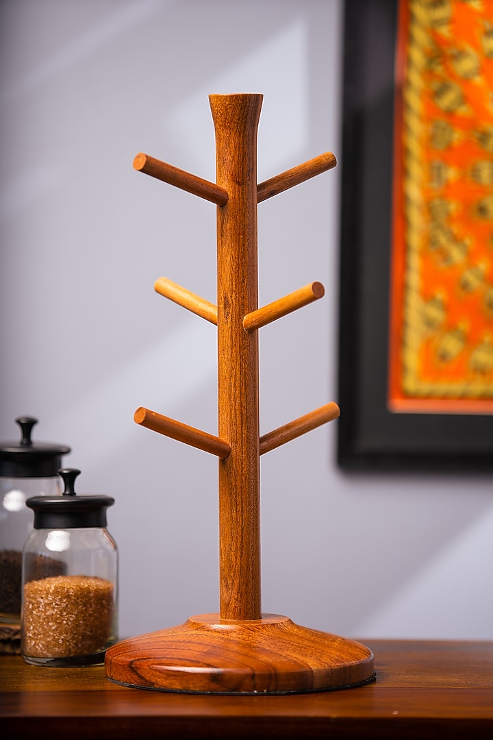 Brown Wood Cup Stand by SG Home at Pernia's Pop Up Shop
