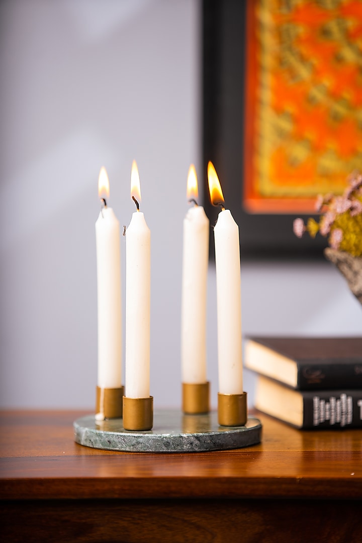 Green Marble Candle Holders by SG Home at Pernia's Pop Up Shop