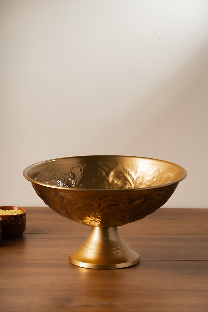 Gold Brass Bowl by SG Home