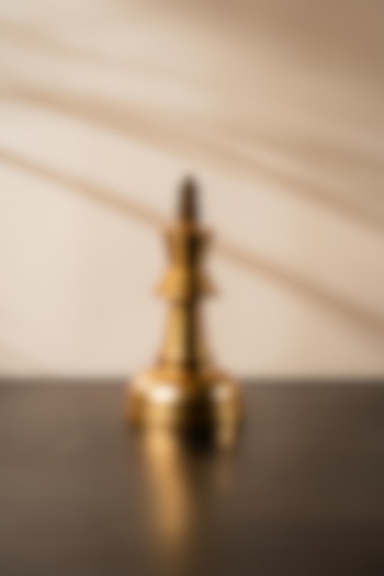 Golden Metal Handcrafted Checkmate King Showpiece by SG Home at Pernia's Pop Up Shop