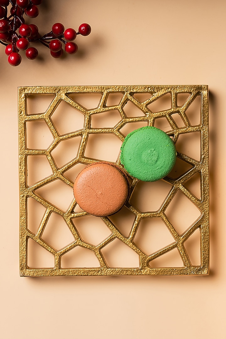 Golden Metal Handcrafted Trivet (Set of 2) by SG Home at Pernia's Pop Up Shop