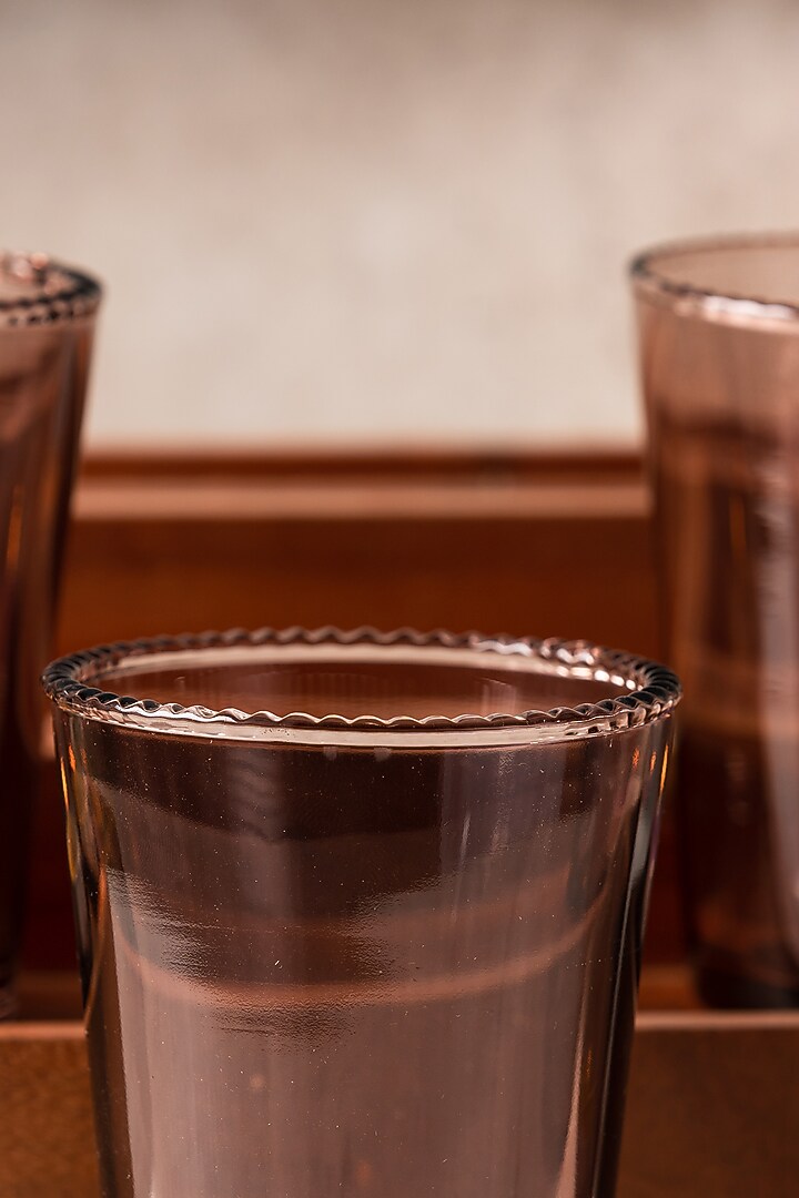Lilac Glass Handcrafted Tea Light Holder (Set of 4) by SG Home at Pernia's Pop Up Shop