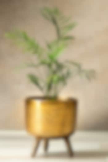 Rustic Gold Metal Handcrafted Planter by SG Home