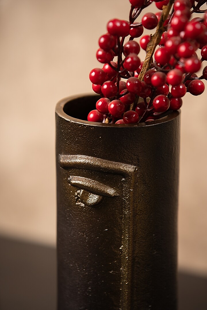 Brown Metal & Marble Handcrafted Vase by SG Home at Pernia's Pop Up Shop