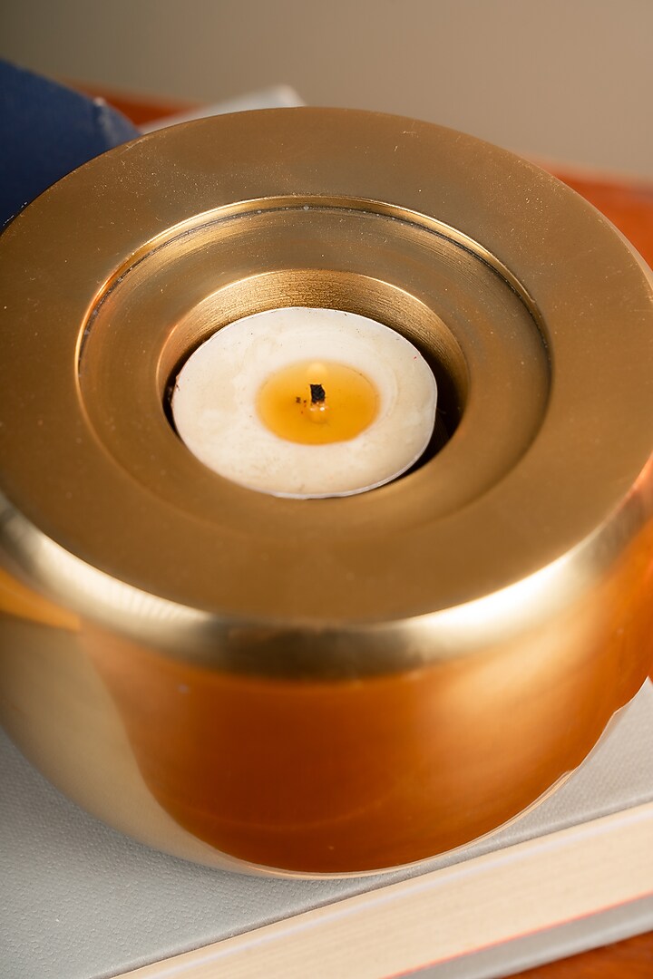 Golden Metal Umbra Tea Light Holder by SG Home at Pernia's Pop Up Shop