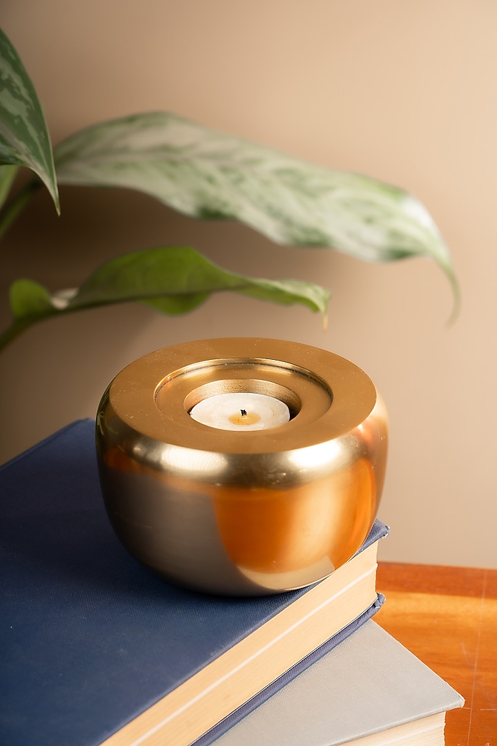 Golden Metal Umbra Tea Light Holder by SG Home at Pernia's Pop Up Shop
