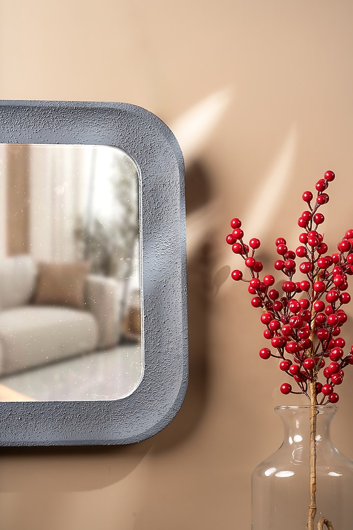 Grey Wood & Glass Square Rustic Mirror by SG Home at Pernia's Pop Up Shop