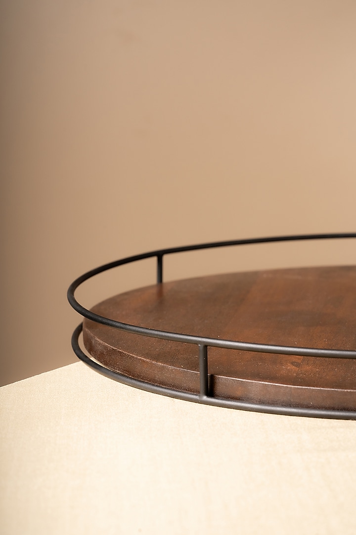 Black Wood & Metal Tray by SG Home at Pernia's Pop Up Shop