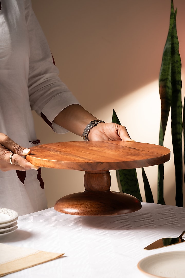 Brown Wood Cake Stand by SG Home at Pernia's Pop Up Shop