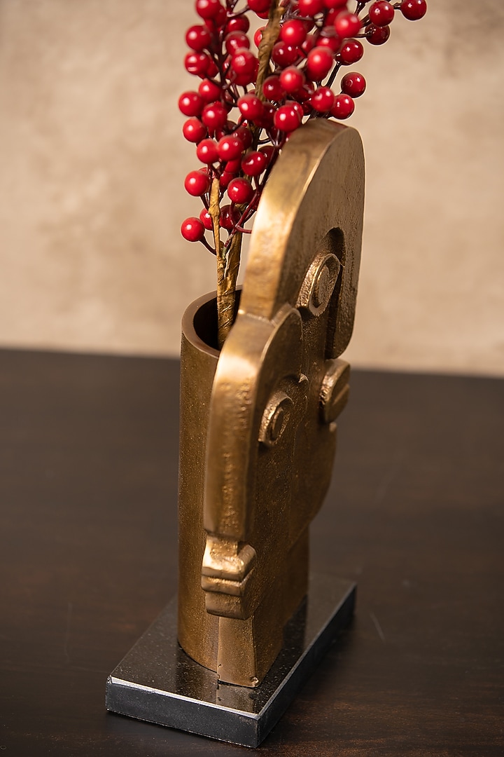 Golden In Love Abstract Flower Vase by SG Home at Pernia's Pop Up Shop
