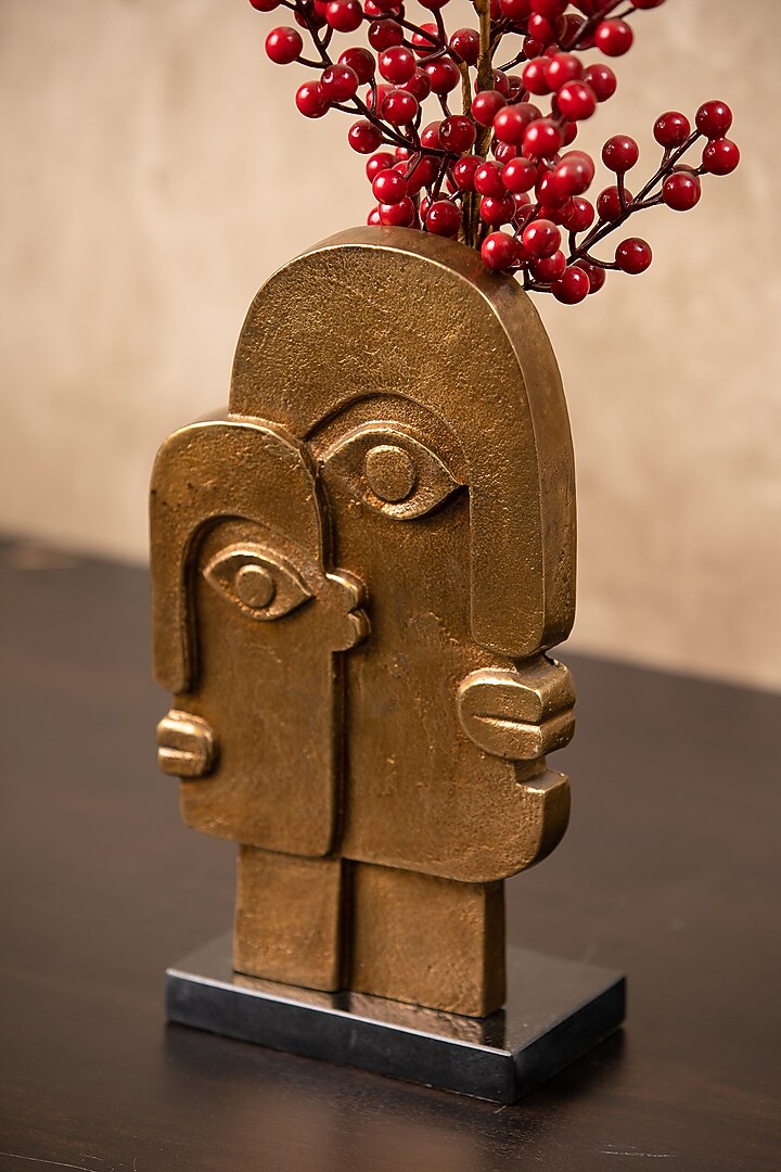 Golden In Love Abstract Flower Vase by SG Home at Pernia's Pop Up Shop