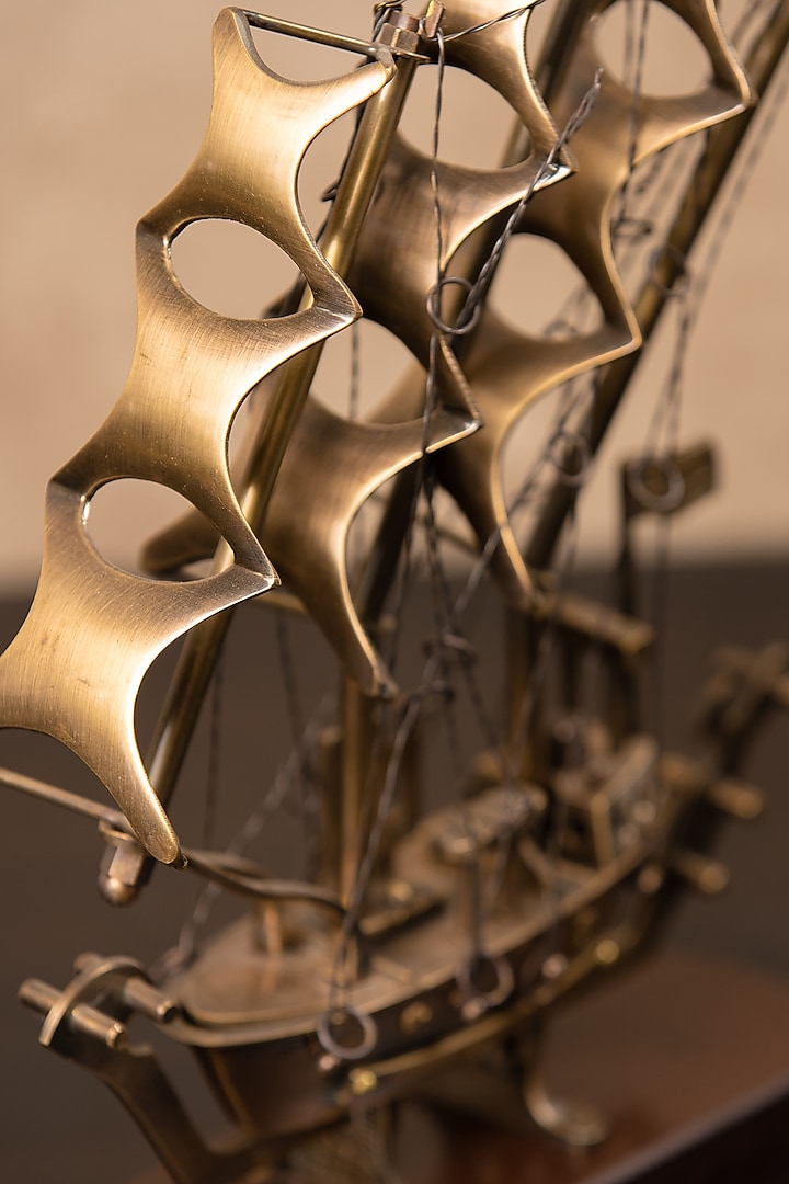 Brown Structural Boat Art Piece by SG Home at Pernia's Pop Up Shop
