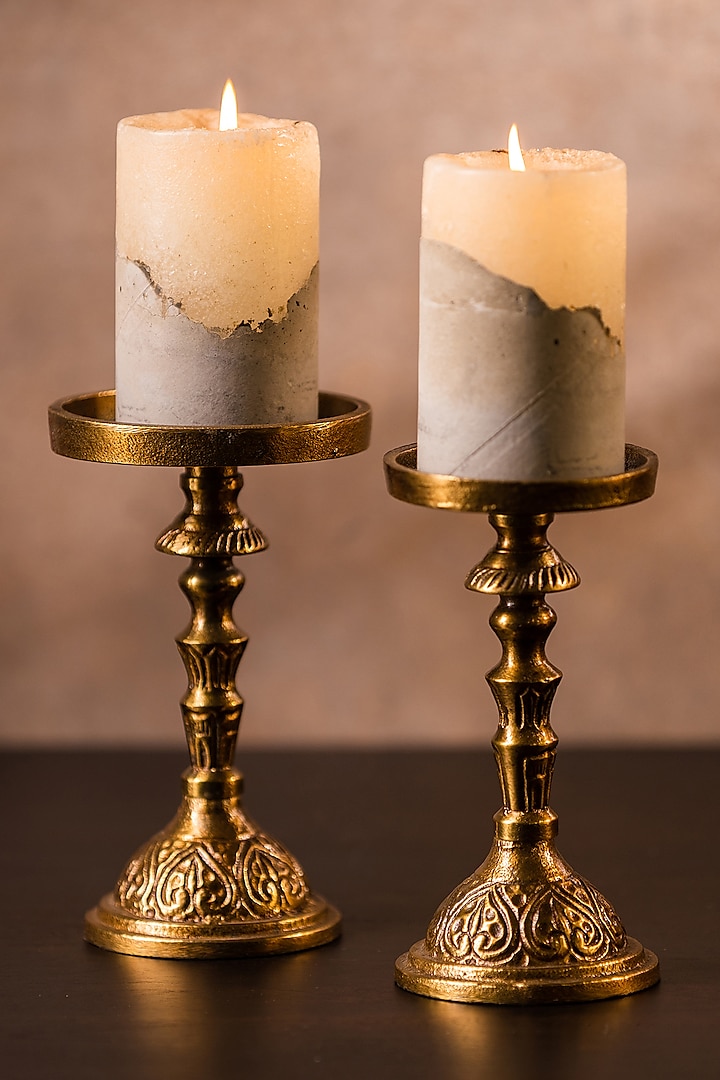 Golden Regency Candle Holders (Set of 2) by SG Home at Pernia's Pop Up Shop