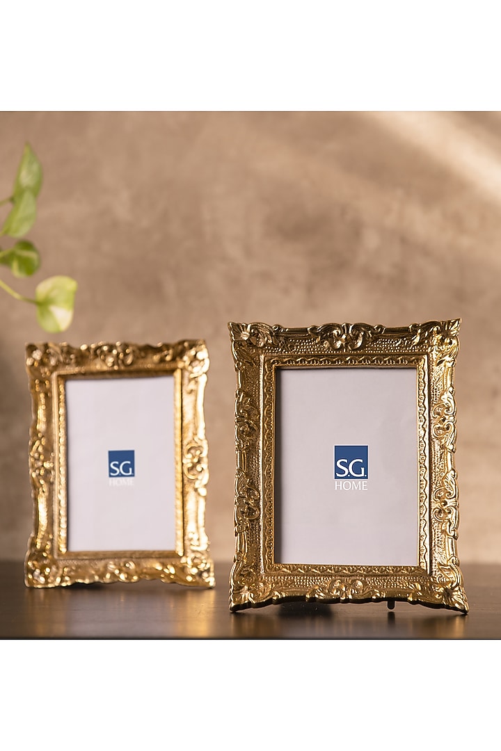 Gold Metal Photoframes (Set of 2) by SG Home at Pernia's Pop Up Shop