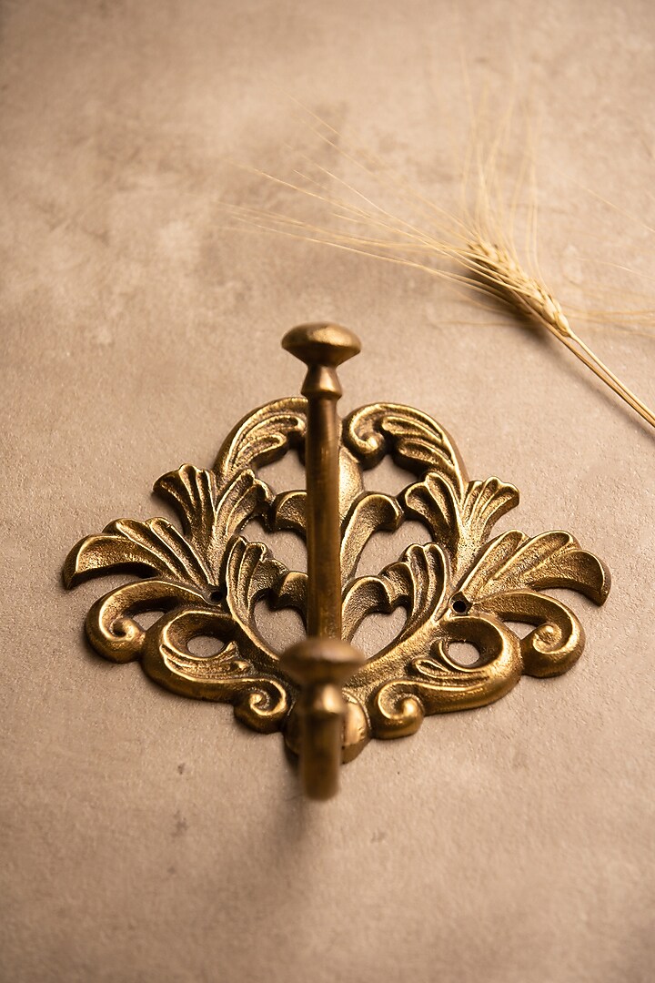 Gold Metal Colonial Wall Hooks (Set of 2) by SG Home at Pernia's Pop Up Shop