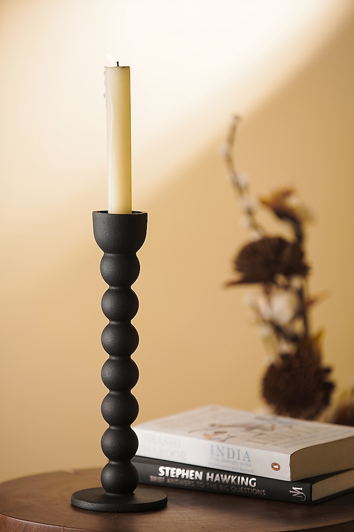 Black Metal Candle Holders (Set of 2) Design by SG Home at Pernia's Pop