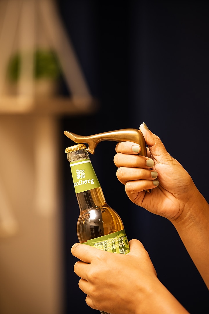 Golden Silhouette Bottle Openers (Set of 2) by SG Home at Pernia's Pop Up Shop