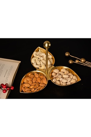 Golden Festive Platters (Set of 2) by SG Home
