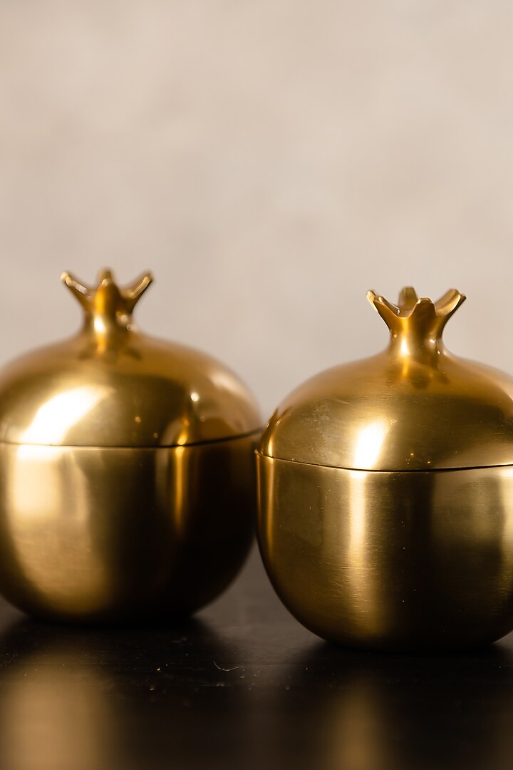 Golden Pomegranate Box (Set of 2) by SG Home at Pernia's Pop Up Shop