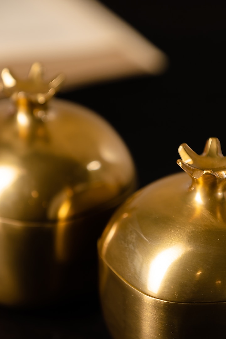 Golden Pomegranate Box (Set of 2) by SG Home at Pernia's Pop Up Shop
