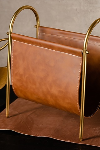 Brown Library Magazine Holder by SG Home