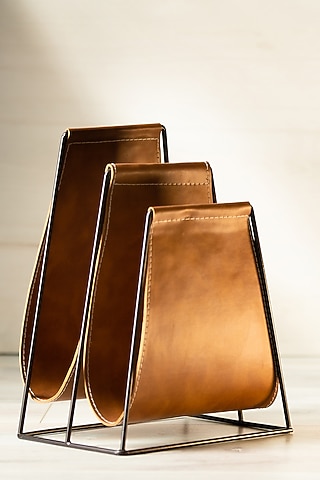 Brown Modern Magazine Stand by SG Home