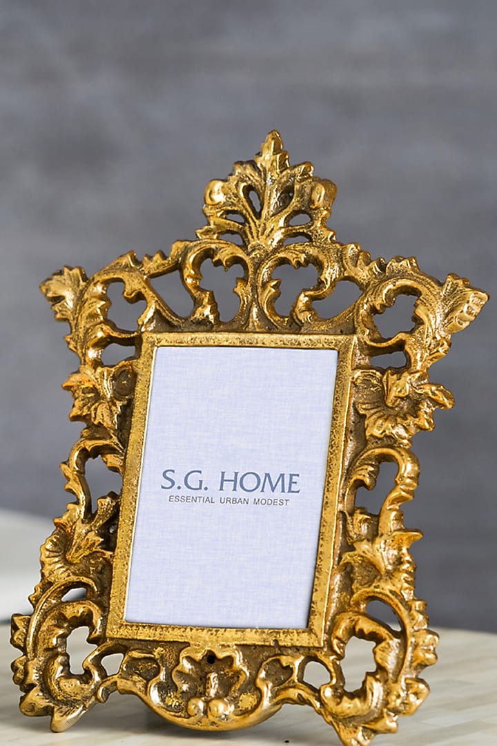 Golden Colonial Metal Photo Frame (Set of 2) by SG Home at Pernia's Pop Up Shop