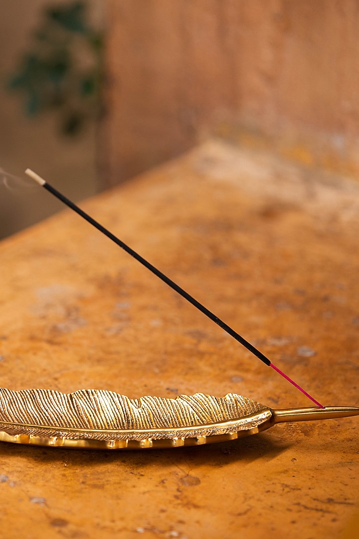 Golden Metal Incense Stick Holders (Set of 4) by SG Home at Pernia's Pop Up Shop