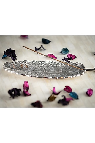 Silver Metal Incense Stick Holders (Set of 4) by SG Home