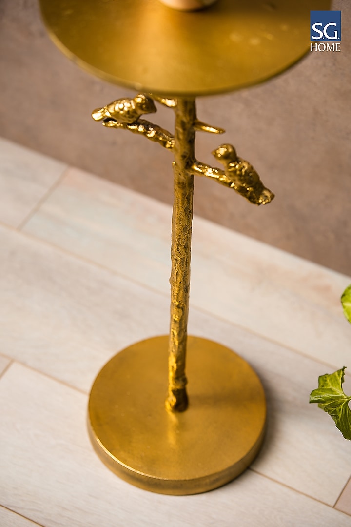 Golden Vintage Bird Nest Drink Table by SG Home at Pernia's Pop Up Shop