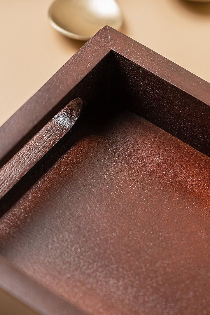 Brown Wooden Handcrafted Tray Set by SG Home at Pernia's Pop Up Shop