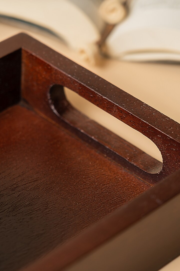 Brown Wooden Handcrafted Tray Set by SG Home at Pernia's Pop Up Shop