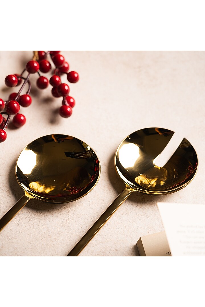 Golden Metal Handcrafted Cutlery Set by SG Home at Pernia's Pop Up Shop