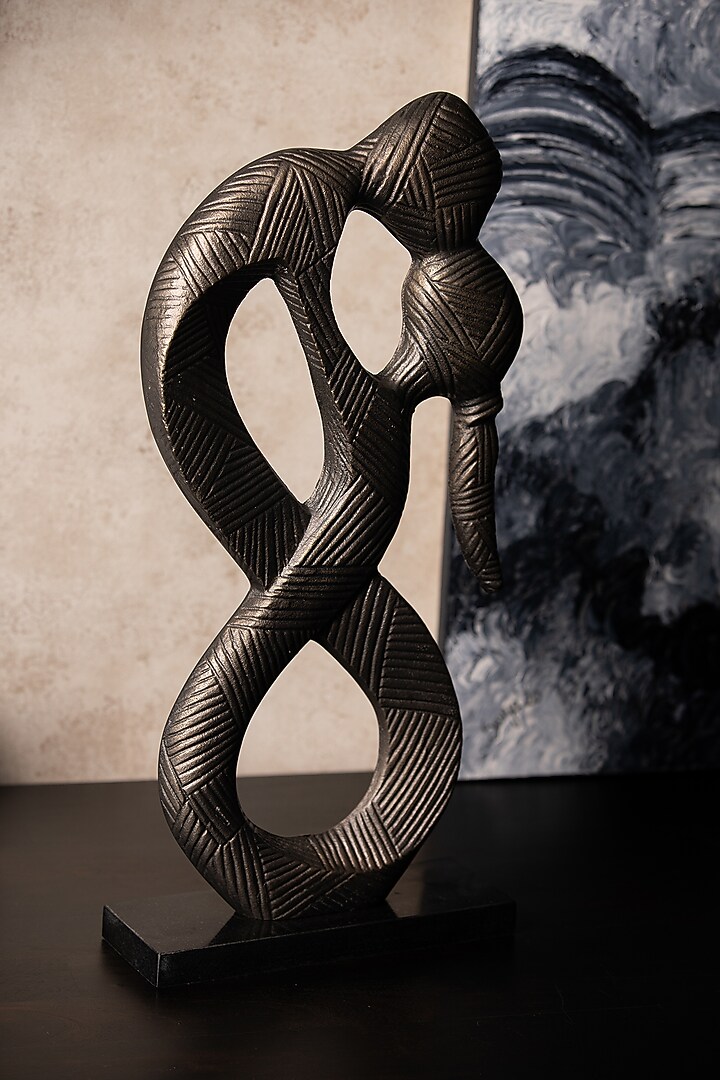 Grey Metal & Marble Handcrafted Sculpture by SG Home at Pernia's Pop Up Shop