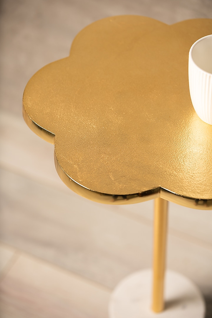 Golden & White Blossom Drink Table by SG Home at Pernia's Pop Up Shop