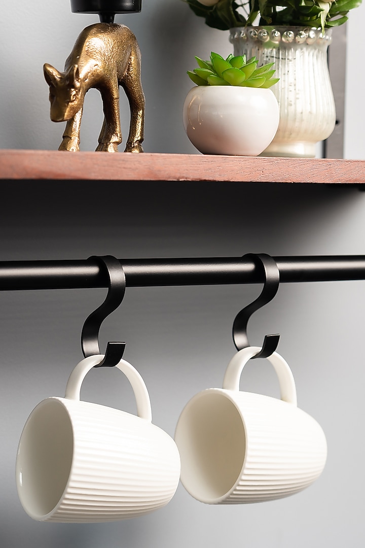 Brown & Black Floating Shelf with Loops by SG Home at Pernia's Pop Up Shop