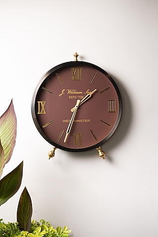Pink & Black Roman Clock by SG Home