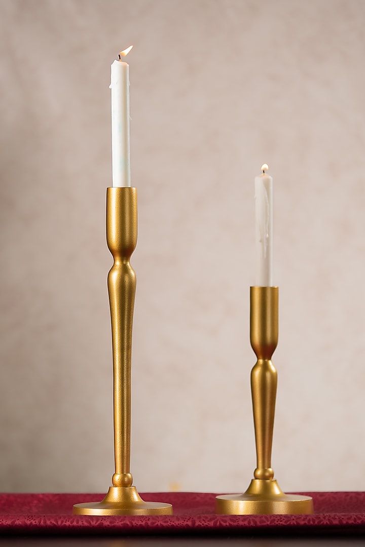Golden Elegance Candle Holder (Set of 2) by SG Home