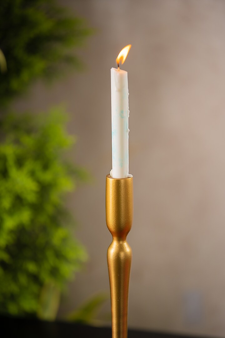 Golden Elegance Candle Holder (Set of 2) by SG Home at Pernia's Pop Up Shop