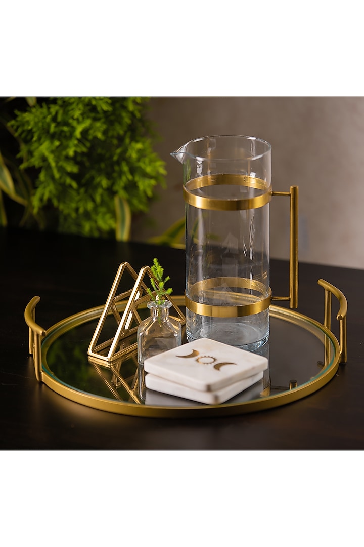 Golden Bar Glass Tray by SG Home at Pernia's Pop Up Shop