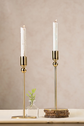 Golden Noir Candle Holder (Set of 2) by SG Home