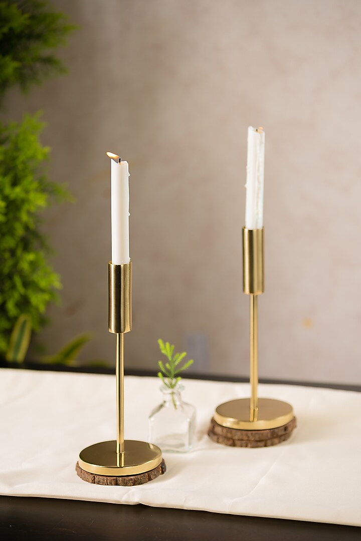 Golden Noir Candle Holder (Set of 2) by SG Home at Pernia's Pop Up Shop