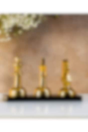 Golden Marble & Metal Chess Decor Accent by SG Home