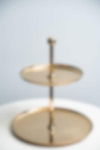 Golden Metal Two-Tier High Tea Stand by SG Home at Pernia's Pop Up Shop