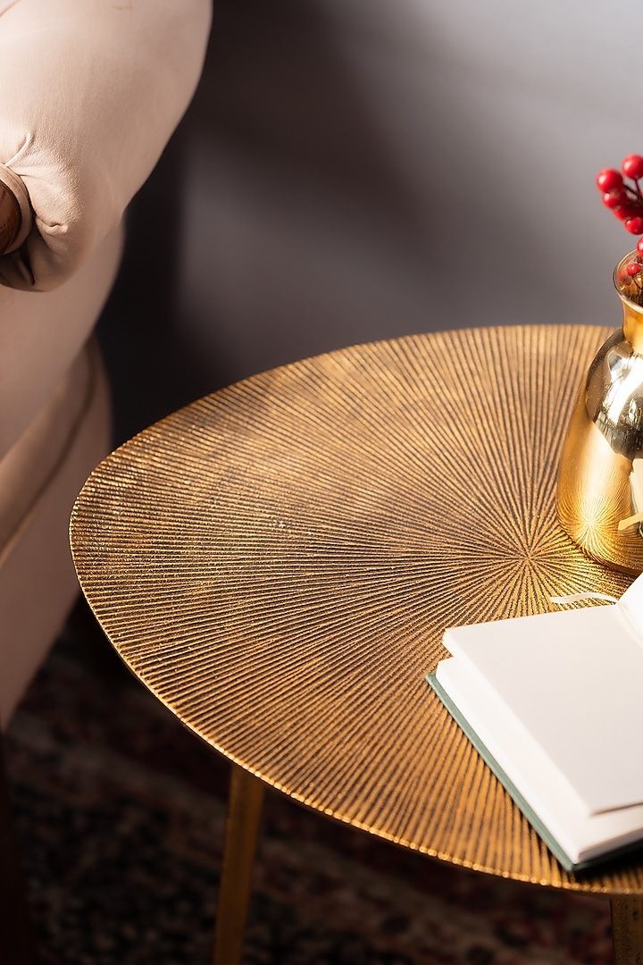 Golden Metal Antique Finish Table by SG Home at Pernia's Pop Up Shop