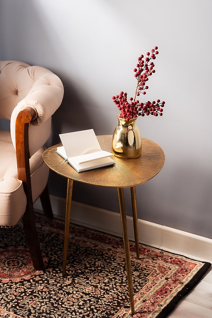 Golden Metal Antique Finish Table by SG Home at Pernia's Pop Up Shop