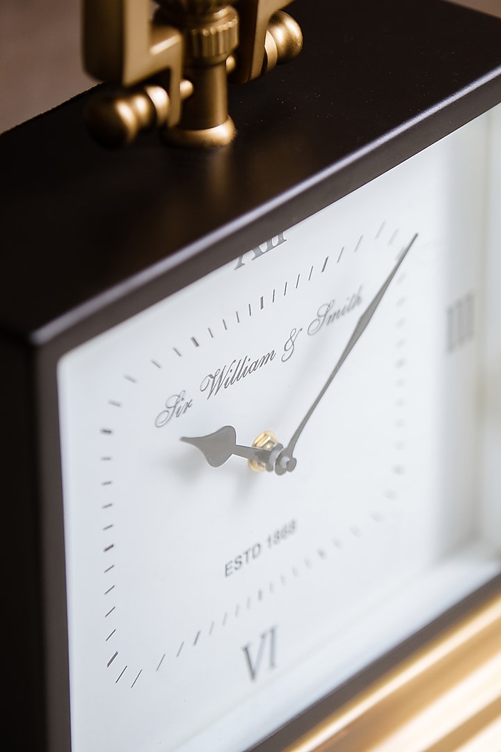 Golden Glass & Metal Statement Table Clock by SG Home at Pernia's Pop Up Shop