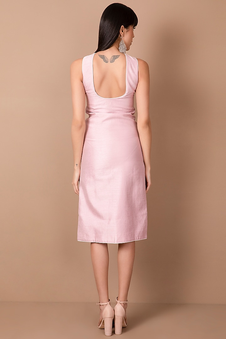 Lilac Embroidered Slit Vacation Dress by Shagufta Rahim at Pernia's Pop Up Shop