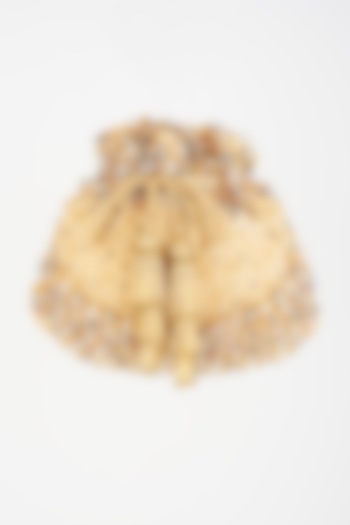 Cream Embroidered Handcrafted Potli With Chain by SG BY SONIA GULRAJANI at Pernia's Pop Up Shop