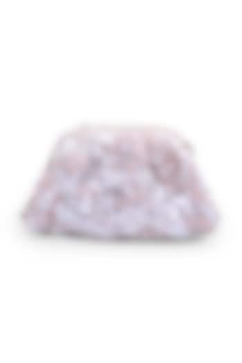 Ivory Suede Sequins Embroidered Sling Bag by SG BY SONIA GULRAJANI at Pernia's Pop Up Shop